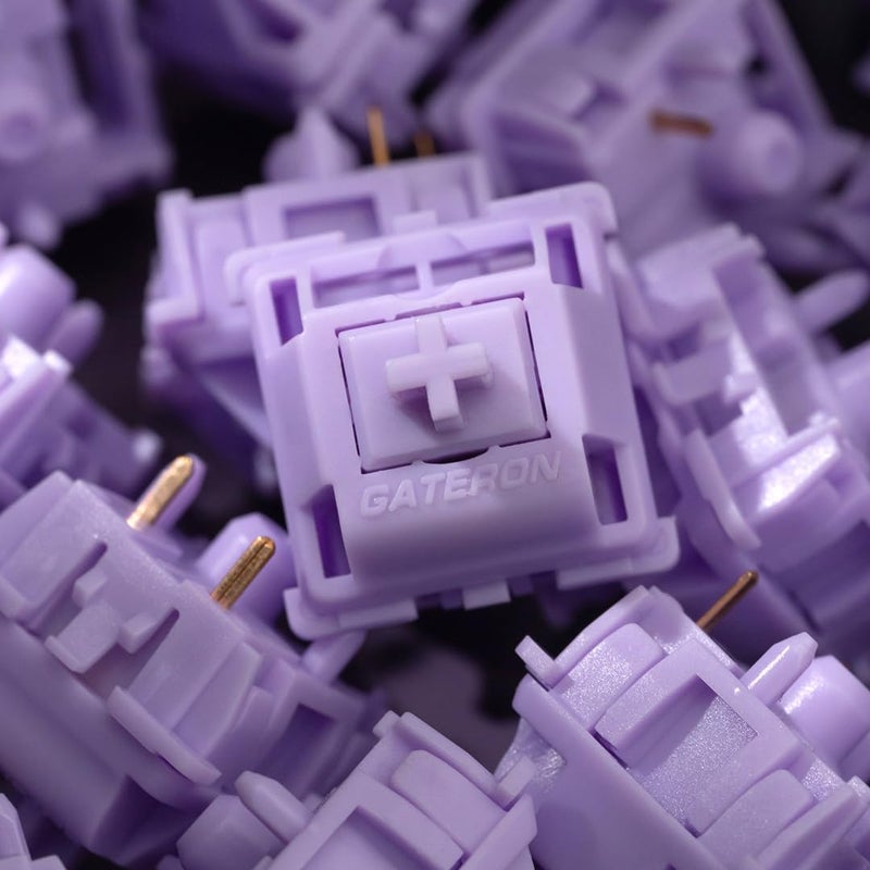 MELETRIX WS POM Purple Linear Mechanical Keyboard Switch (35Pcs) - 5 Pin Pre-lubed 22mm Dual-Stage Spring Switches with Full POM Material, Compatible with MX Keycaps for Gaming Keyboard - Image 3